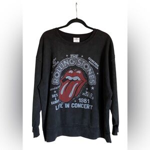 The Rolling Stones Black Graphic Crewneck Sweatshirt Size XL NWT